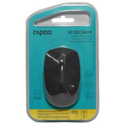 ماوس بی سیم RAPOO مدل M100 SILENT طوسی تیره