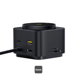 هاب 7 پورت و شارژر وایرلس باسئوس مدل Baseus MagPro Series II