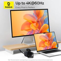 هاب 7 پورت و شارژر وایرلس باسئوس مدل Baseus MagPro Series II