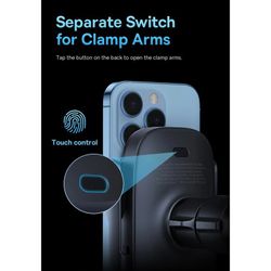 پایه نگهدارنده و شارژر بی سیم گوشی موبایل بیسوس - مشکی