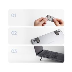 پایه نگهدارنده لپ تاپ بیسوس مدل Slim Laptop Kickstand (2 PCS) - خاکستری