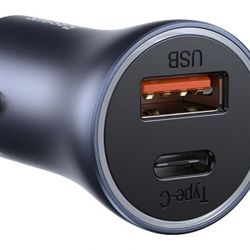 شارژر فندکی باسئوس مدل Golden Contactor Pro به همراه کابل تبدیل USB-C