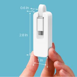 مبدل شبکه USB-C به LAN گیگابیتی تی پی-لینک TP-Link UE300C USB Type-C to Gigabit Ethernet Adapter - سفید