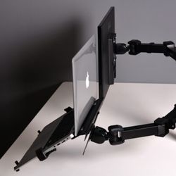 پایه مانیتور و لپتاپ دوتایی WLA005 Dual ErgoTech تحت برند ارگوتک -  اتصال به میز