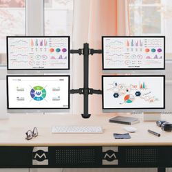 پایه مانیتور چهارتایی WLA006 Quadro ErgoTech تحت برند ارگوتک - اتصال به میز