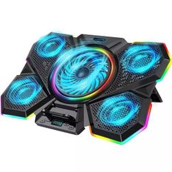 پایه خنک کننده لپ تاپ کول کلد مدل F13 RGB با نمایشگر