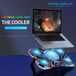 پایه خنک کننده لپ تاپ کول کلد مدل F13 RGB با نمایشگر