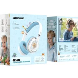 هدفون بیسیم کودک گرین لاین مدل GK-600 رنگ آبی