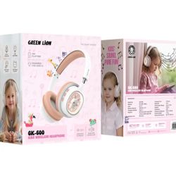 هدفون بیسیم کودک گرین لاین مدل GK-600 رنگ صورتی